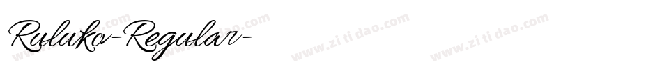 Ruluko-Regular字体转换