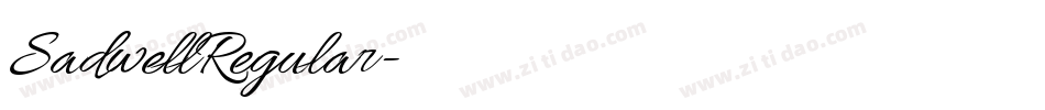 SadwellRegular字体转换