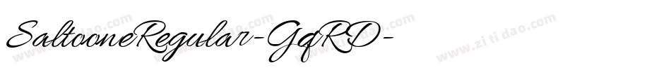 SaltooneRegular-GqRD字体转换