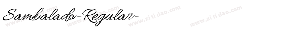 Sambalado-Regular字体转换