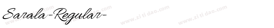 Sarala-Regular字体转换
