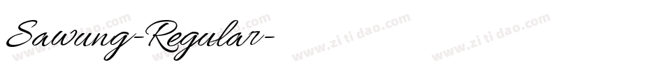 Sawung-Regular字体转换