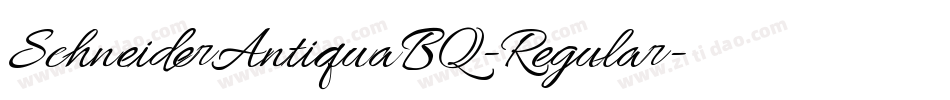 SchneiderAntiquaBQ-Regular字体转换