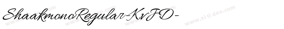 ShaakmonoRegular-KvJD字体转换