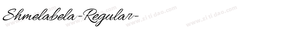 Shmelabela-Regular字体转换