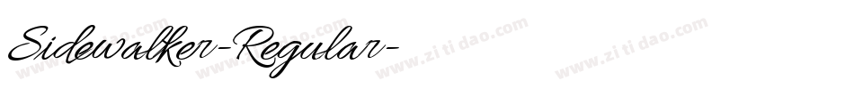 Sidewalker-Regular字体转换