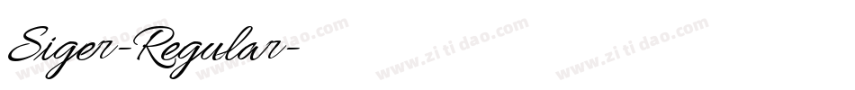 Siger-Regular字体转换