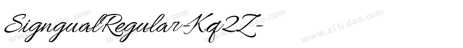 SigngualRegular-Kq2Z字体转换