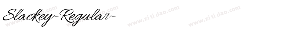 Slackey-Regular字体转换