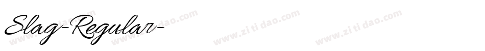 Slag-Regular字体转换