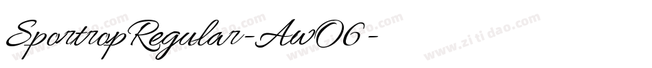 SportropRegular-AwO6字体转换
