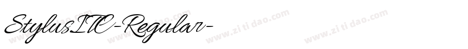 StylusITC-Regular字体转换
