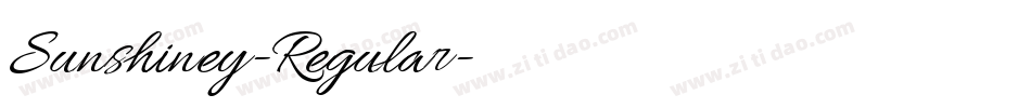 Sunshiney-Regular字体转换