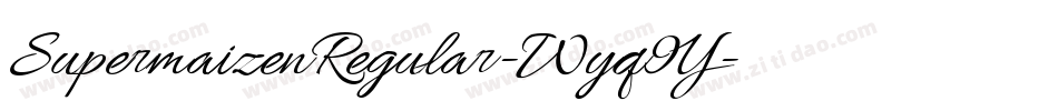 SupermaizenRegular-Wyq9Y字体转换