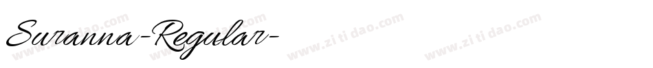 Suranna-Regular字体转换