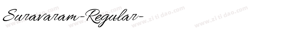 Suravaram-Regular字体转换