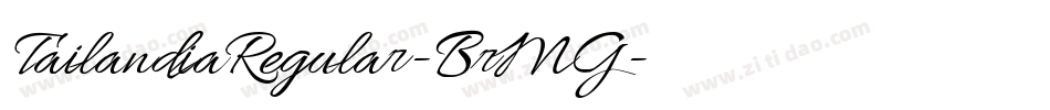 TailandiaRegular-BrMG字体转换