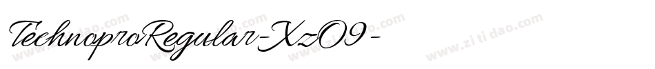 TechnoproRegular-XzO9字体转换