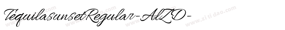 TequilasunsetRegular-AlZD字体转换