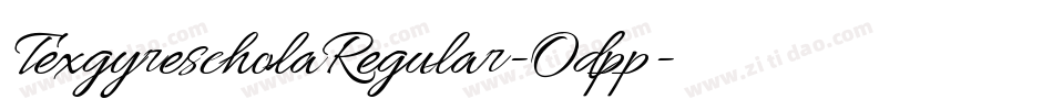 TexgyrescholaRegular-Odpp字体转换
