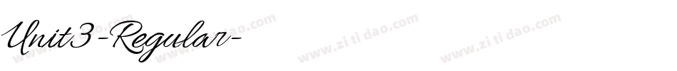 Unit3-Regular字体转换