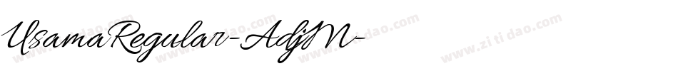 UsamaRegular-AdjM字体转换