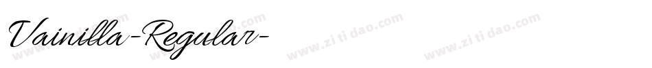 Vainilla-Regular字体转换