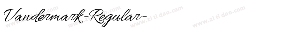 Vandermark-Regular字体转换