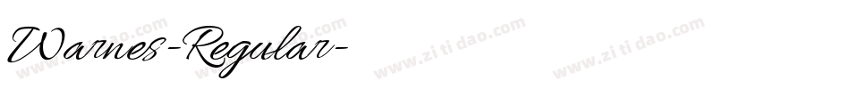 Warnes-Regular字体转换