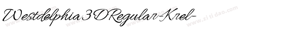 Westdelphia3DRegular-Krel字体转换