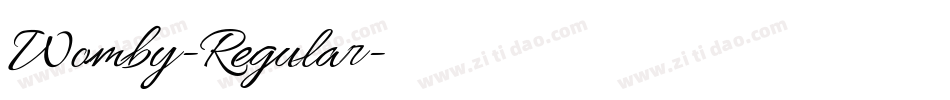 Womby-Regular字体转换