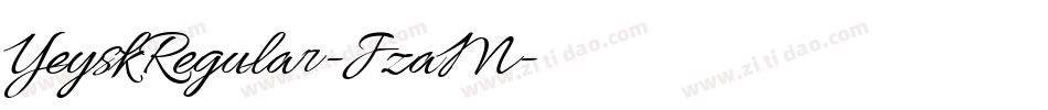 YeyskRegular-JzaM字体转换