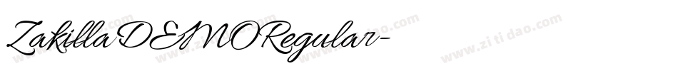 ZakillaDEMORegular字体转换