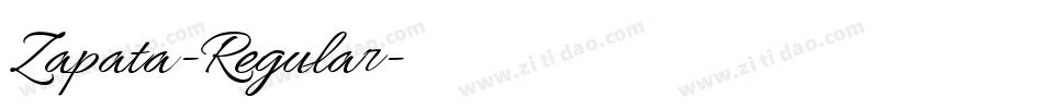Zapata-Regular字体转换