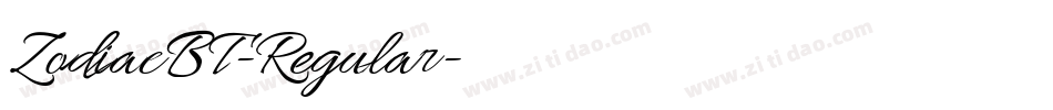 ZodiacBT-Regular字体转换