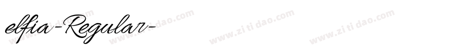 elfia-Regular字体转换