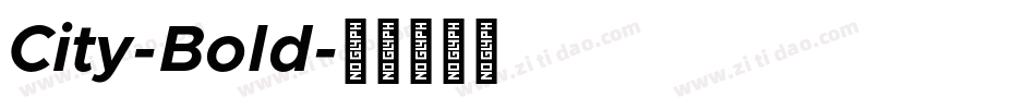 City-Bold字体转换