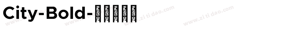 City-Bold字体转换