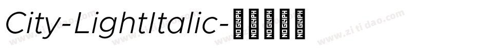 City-LightItalic字体转换