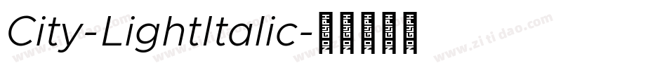 City-LightItalic字体转换