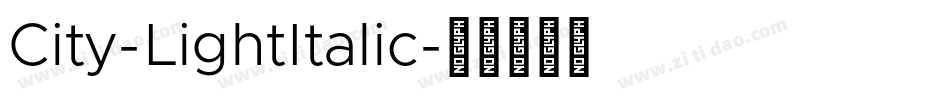 City-LightItalic字体转换