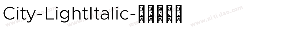 City-LightItalic字体转换