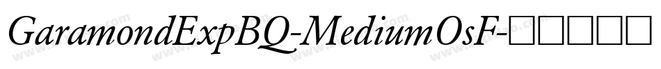 GaramondExpBQ-MediumOsF字体转换