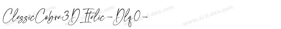 ClassicCobra3DItalic-Dlq0字体转换