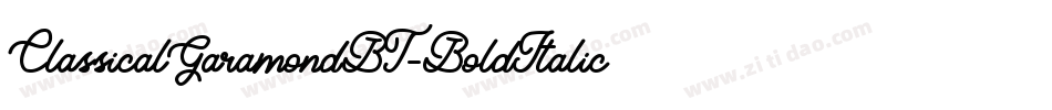 ClassicalGaramondBT-BoldItalic字体转换