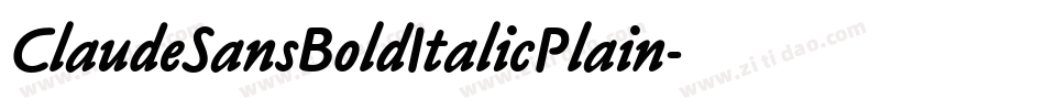 ClaudeSansBoldItalicPlain字体转换