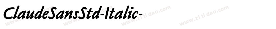 ClaudeSansStd-Italic字体转换