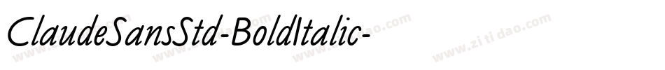 ClaudeSansStd-BoldItalic字体转换