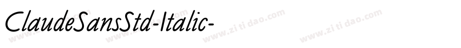 ClaudeSansStd-Italic字体转换