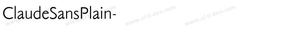 ClaudeSansPlain字体转换